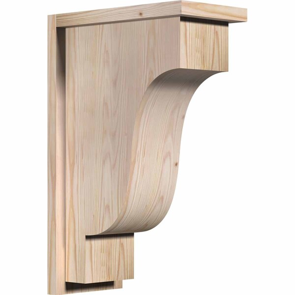 Ekena Millwork Newport Smooth Corbel w/Backplate, Douglas Fir, 7 1/2"W x 14"D x 22"H COR08X14X22NEW01SDF - main